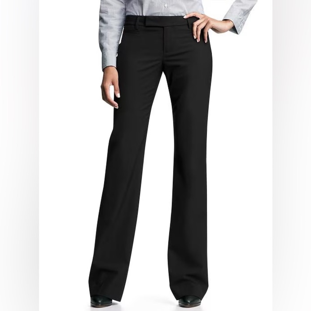 GAP Modern Boot Dress Pants Y2K Style Mid Rise Bootcut Flare Black Size 4 🖤
